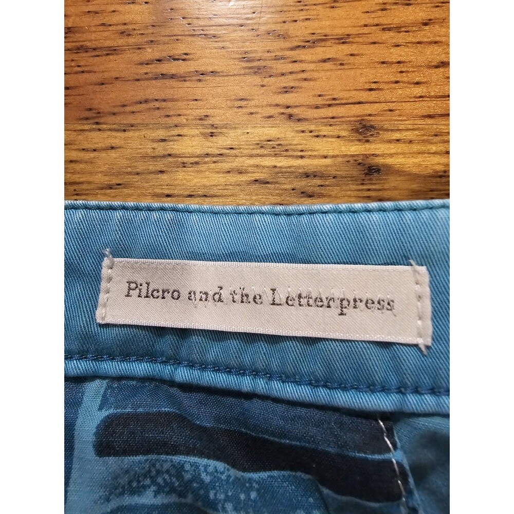 Pilcro Anthropologie Hyphen Chino Pants Teal Blue Green Size 26 Womens 31x29.5 - Picture 7 of 10